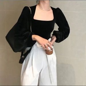 Square-Neck Blouse